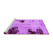 Sideview of Machine Washable Abstract Purple Modern Area Rugs, wshabs2018pur