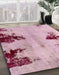 Abstract Pink Modern Rug in Family Room, abs2018