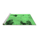 Sideview of Machine Washable Abstract Emerald Green Modern Area Rugs, wshabs2018emgrn