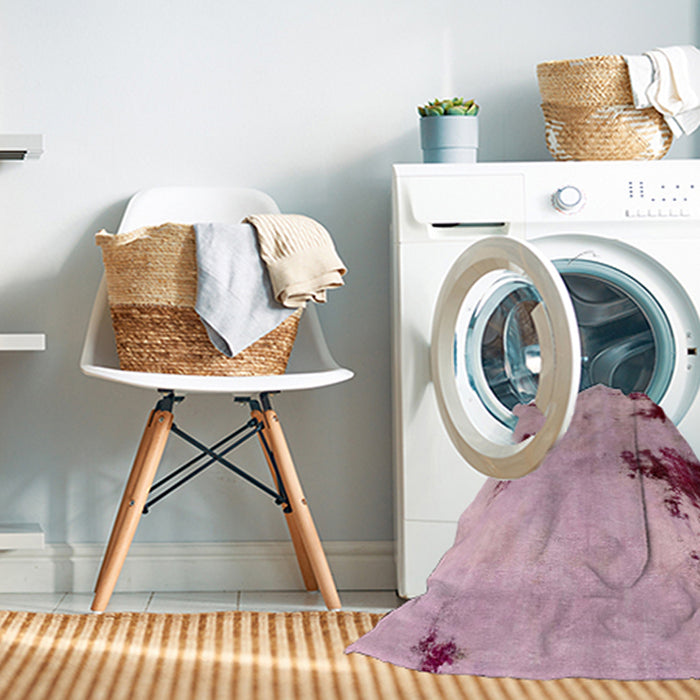 Machine Washable Abstract Pink Rug in a Washing Machine, wshabs2018