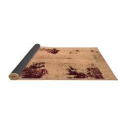 Sideview of Abstract Brown Modern Rug, abs2018brn