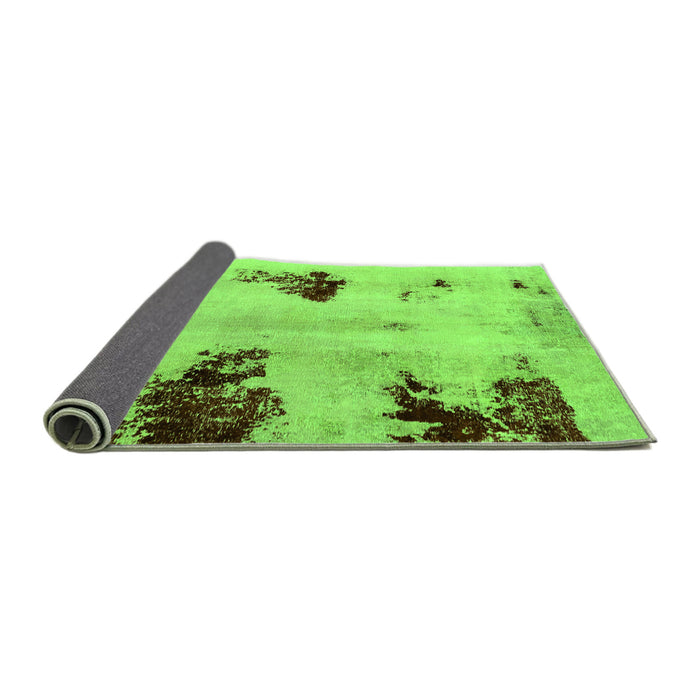 Sideview of Abstract Green Modern Rug, abs2018grn