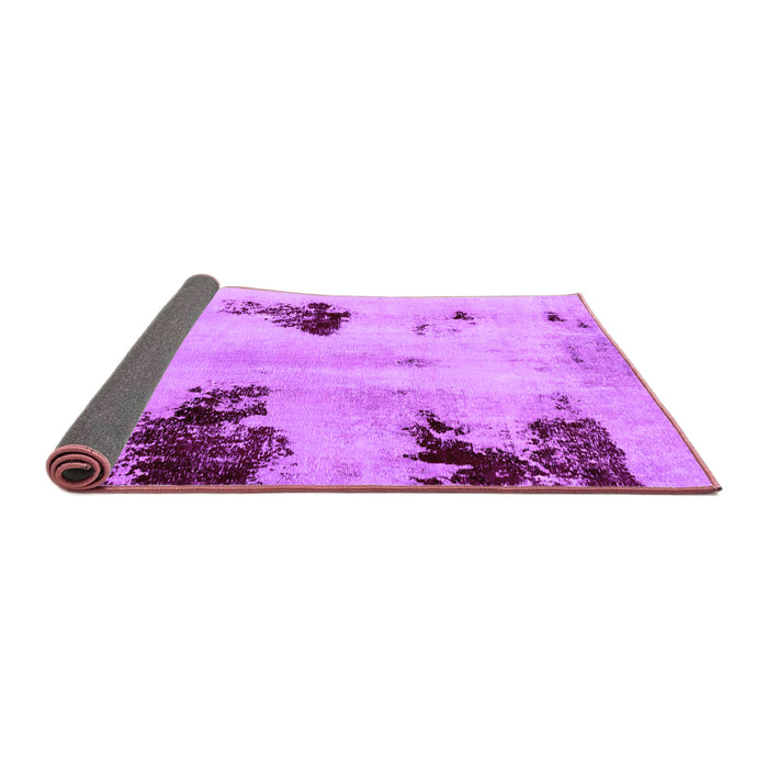 Sideview of Abstract Purple Modern Rug, abs2018pur