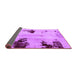 Sideview of Abstract Purple Modern Rug, abs2018pur