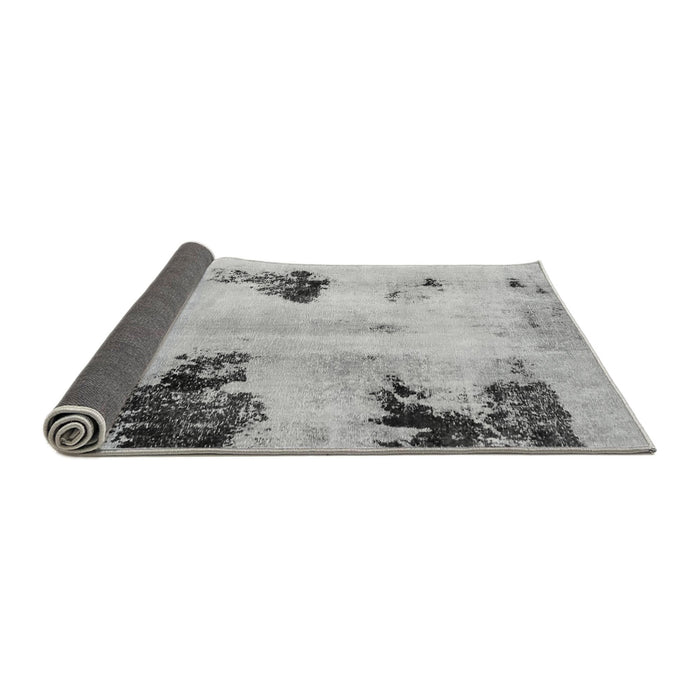 Sideview of Abstract Gray Modern Rug, abs2018gry
