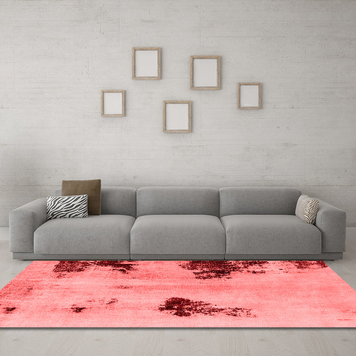 Modern Red Washable Rugs