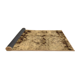Sideview of Abstract Brown Modern Rug, abs2019brn