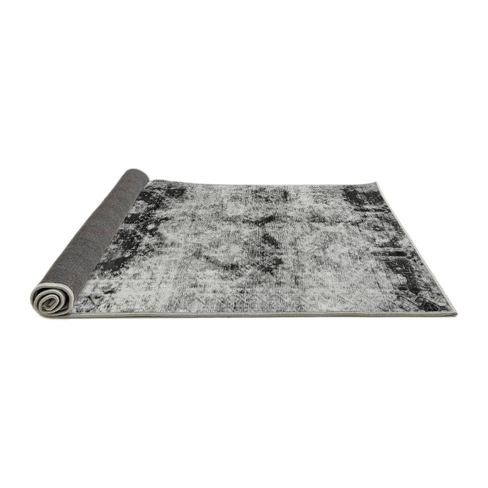 Sideview of Abstract Gray Modern Rug, abs2019gry