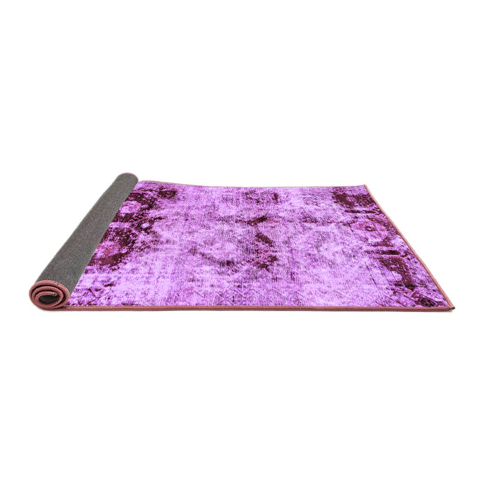 Sideview of Abstract Purple Modern Rug, abs2019pur