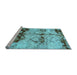 Sideview of Machine Washable Abstract Light Blue Modern Rug, wshabs2019lblu