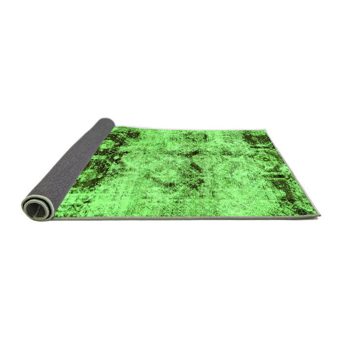 Sideview of Abstract Green Modern Rug, abs2019grn