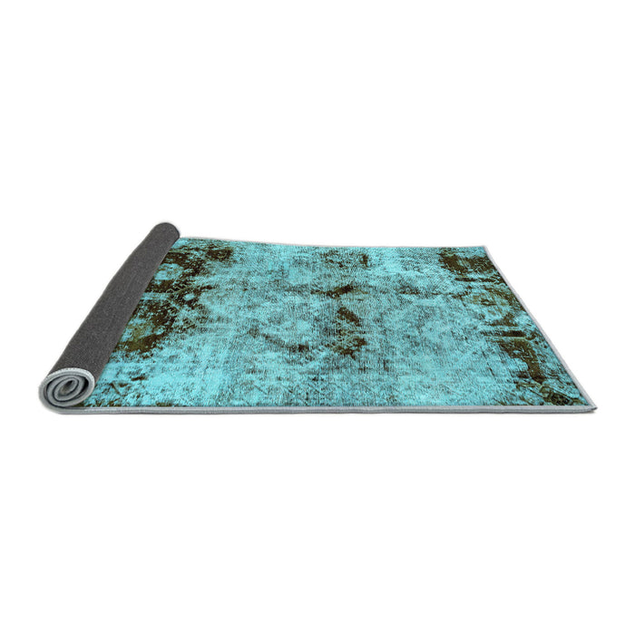 Sideview of Abstract Light Blue Modern Rug, abs2019lblu