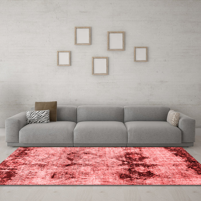 Modern Red Washable Rugs