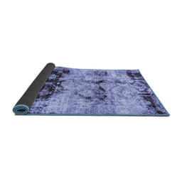 Sideview of Abstract Blue Modern Rug, abs2019blu