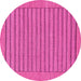 Round Machine Washable Abstract Pink Modern Rug, wshabs201pnk