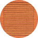 Round Machine Washable Abstract Orange Modern Area Rugs, wshabs201org