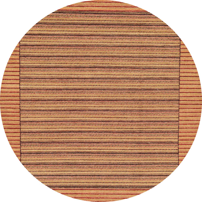 Round Abstract Orange Modern Rug, abs201