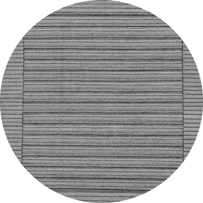 Round Machine Washable Abstract Gray Modern Rug, wshabs201gry