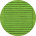 Round Machine Washable Abstract Green Modern Area Rugs, wshabs201grn