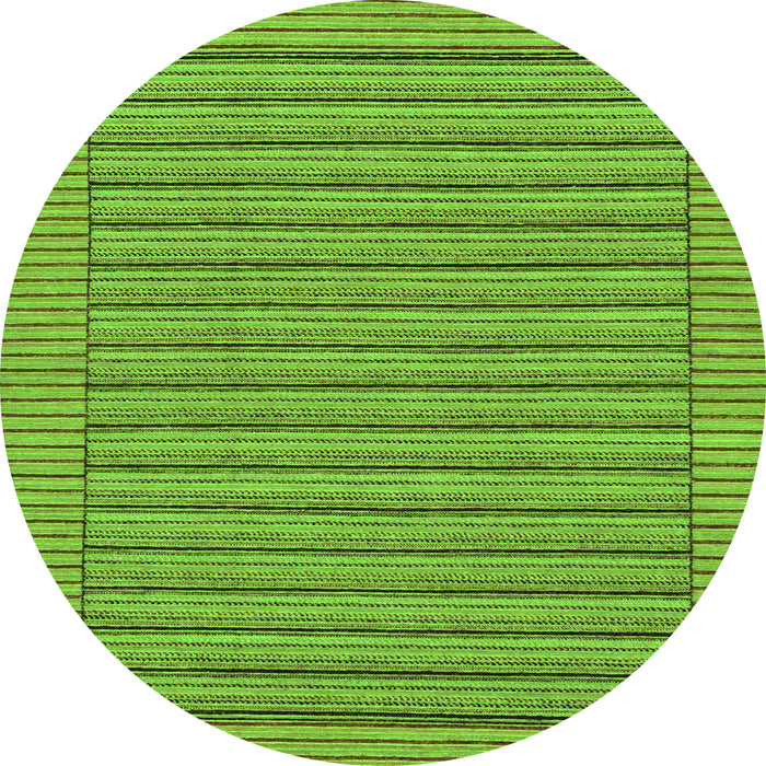 Round Abstract Green Modern Rug, abs201grn