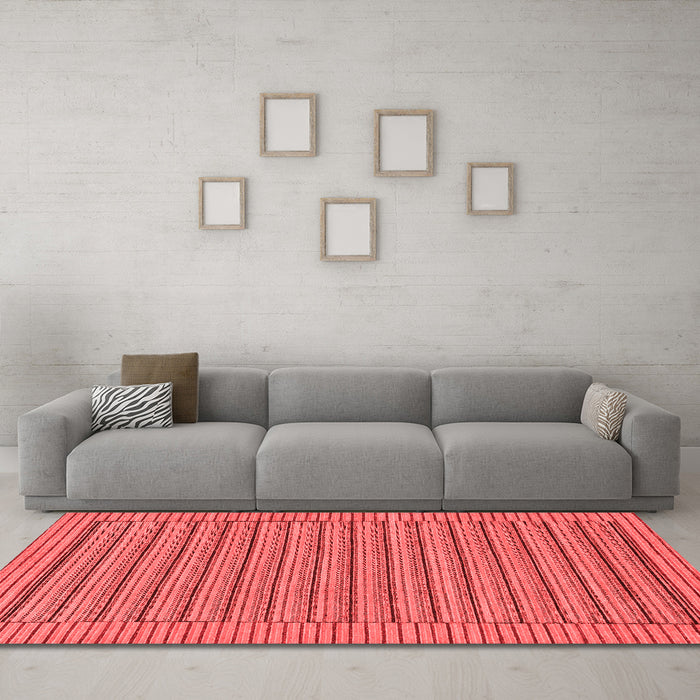 Modern Red Washable Rugs