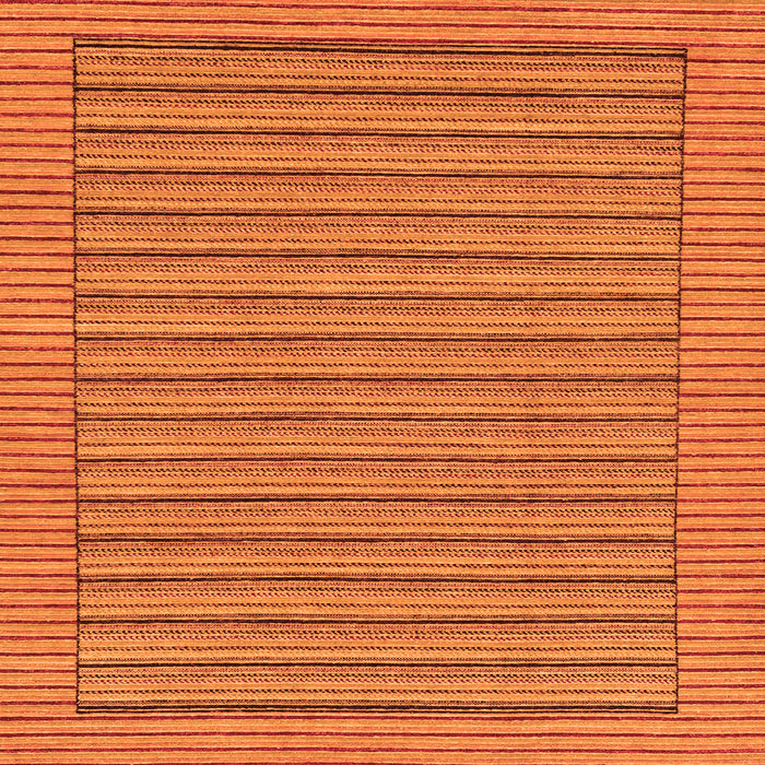 Square Machine Washable Abstract Orange Modern Area Rugs, wshabs201org