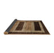 Sideview of Abstract Bakers Brown Modern Rug, abs202