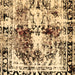 Square Abstract Brown Modern Rug, abs2020brn