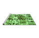 Sideview of Machine Washable Abstract Green Modern Area Rugs, wshabs2020grn