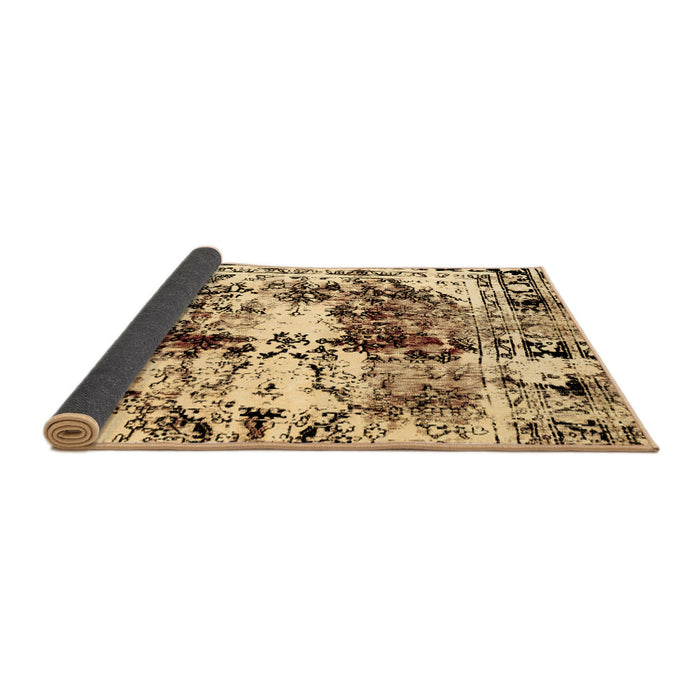 Sideview of Abstract Brown Modern Rug, abs2020brn
