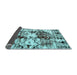 Sideview of Abstract Light Blue Modern Rug, abs2020lblu