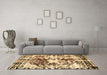 Machine Washable Abstract Brown Modern Rug in a Living Room,, wshabs2020brn