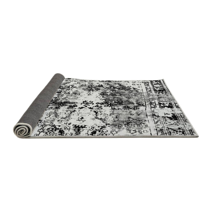 Sideview of Abstract Gray Modern Rug, abs2020gry