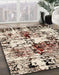 Machine Washable Abstract Wheat Beige Rug in a Family Room, wshabs2020