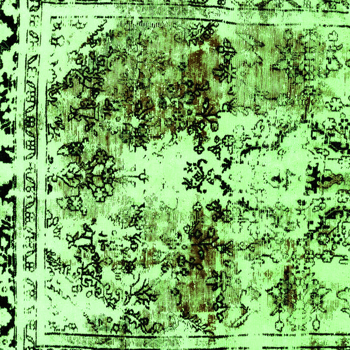 Machine Washable Abstract Green Modern Area Rugs, wshabs2020grn