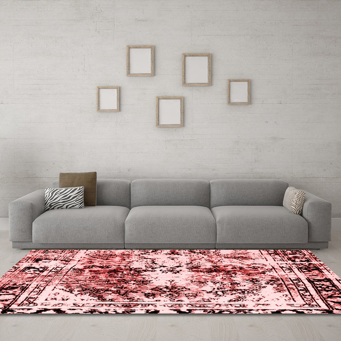 Modern Red Washable Rugs