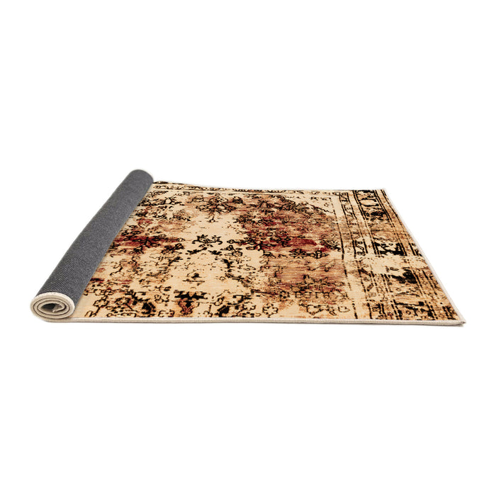 Sideview of Abstract Orange Modern Rug, abs2020org