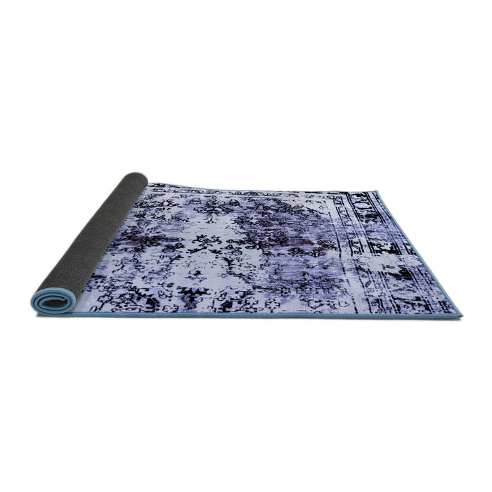 Sideview of Abstract Blue Modern Rug, abs2020blu