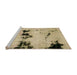 Sideview of Machine Washable Abstract Yellow Rug, wshabs2021