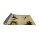 Sideview of Abstract Yellow Modern Rug, abs2021