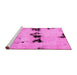 Sideview of Machine Washable Abstract Pink Modern Rug, wshabs2021pnk