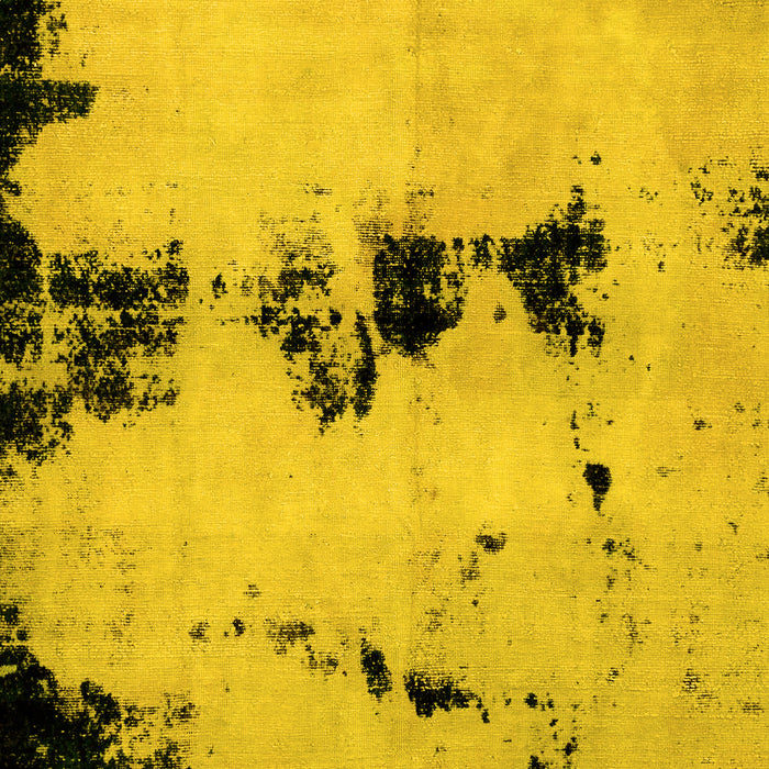 Machine Washable Abstract Yellow Modern Rug, wshabs2021yw