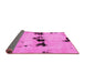 Sideview of Abstract Pink Modern Rug, abs2021pnk