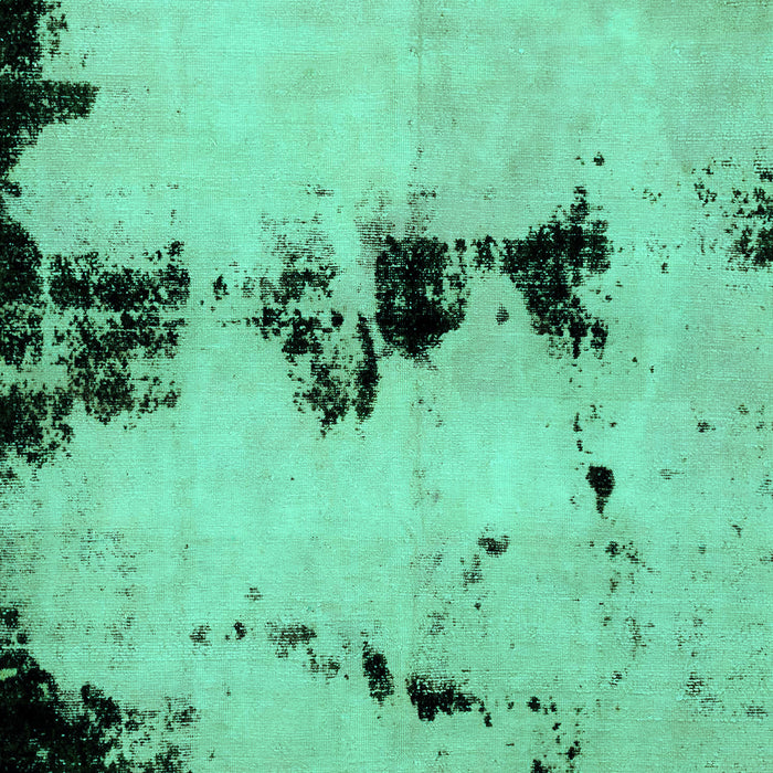 Machine Washable Abstract Turquoise Modern Area Rugs, wshabs2021turq