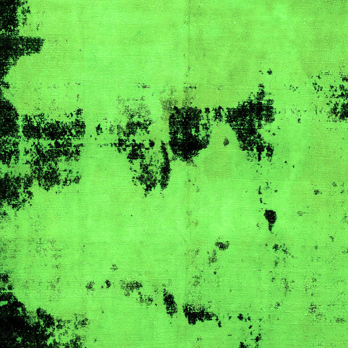 Machine Washable Abstract Green Modern Area Rugs, wshabs2021grn