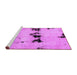 Sideview of Machine Washable Abstract Purple Modern Area Rugs, wshabs2021pur