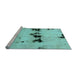 Sideview of Machine Washable Abstract Light Blue Modern Rug, wshabs2021lblu