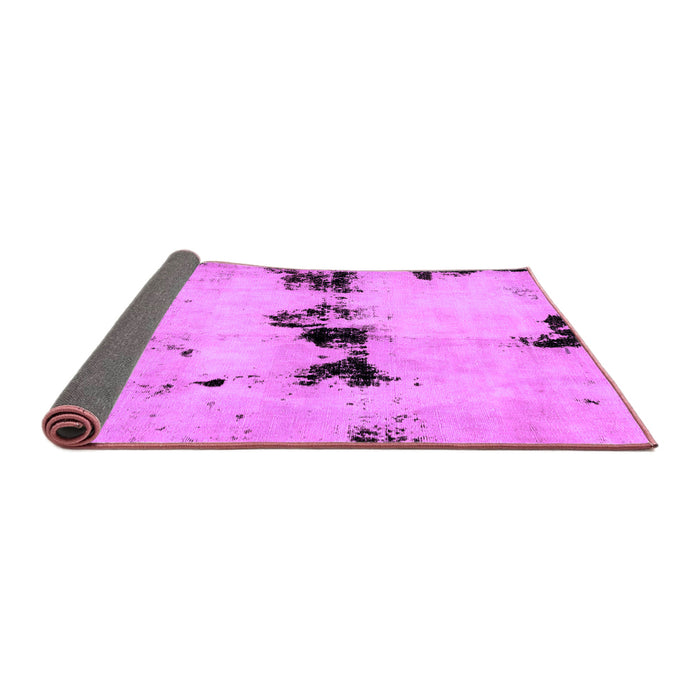 Sideview of Abstract Purple Modern Rug, abs2021pur