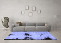 Machine Washable Abstract Blue Modern Rug, wshabs2021blu