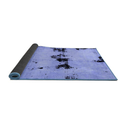 Sideview of Abstract Blue Modern Rug, abs2021blu